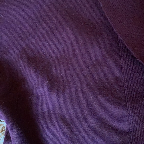 J Crew Heavy 100% Merino Wool Sweater burgundy w/gold zippers - Picture 4 of 10